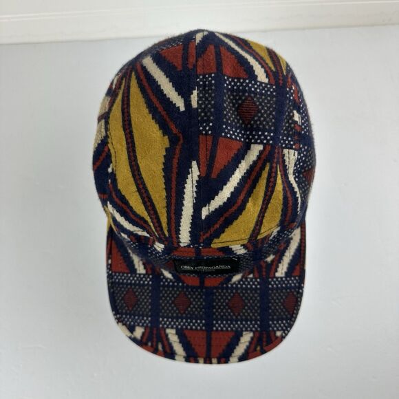 OBEY Propaganda Tribal Nation Adjustable 5-Panel Hat Navy Blue Strapback Cap - Picture 5 of 8